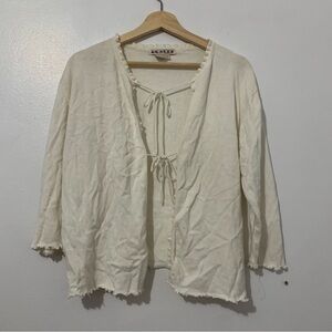 Cotton Tie Front Blouse 🪽🤍☁️